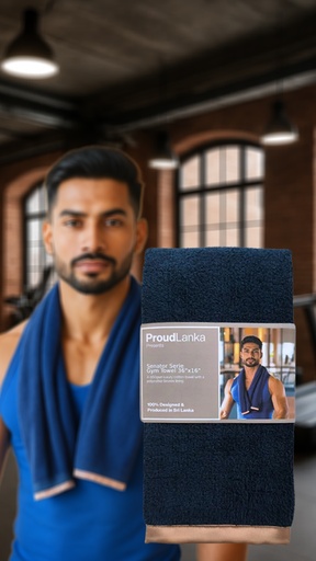 [3912234000060] Senator Series - Gym Towel 36"x16" – Navy